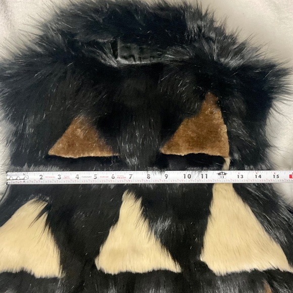 DONNA SALYERS FABULOUS FURS FAUX FUR FULL ZIP MULTICOLORED VEST SIZE XL - Picture 13 of 14